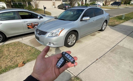 Nissan with new car keys and fobs